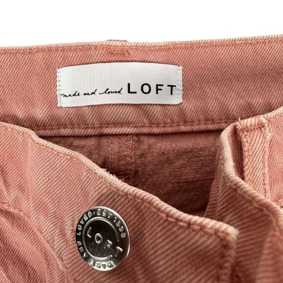 Loft The High Waist Straight Crop size 4 Pink Terracotta - Picture 5 of 8